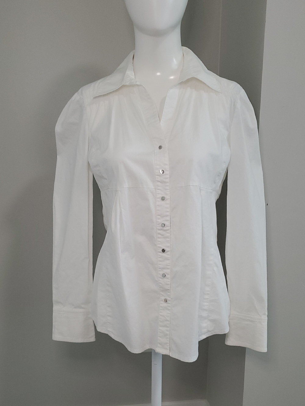 Anne Klein White Button-Front Women's Shirt